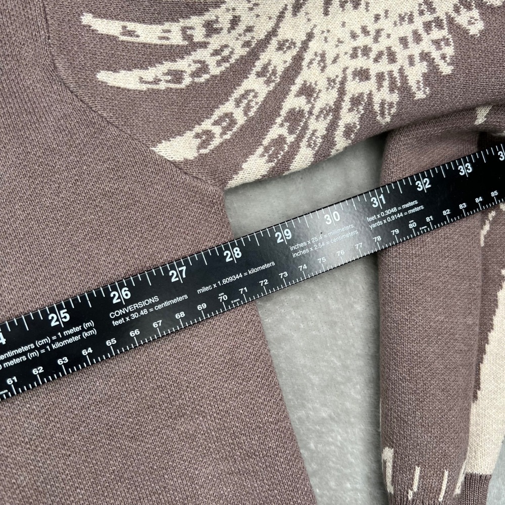 Waggle Upland Wildknit Sweater Mens 2XL Brown Pheasant Graphic Crewneck Pullover - Picture 11 of 12